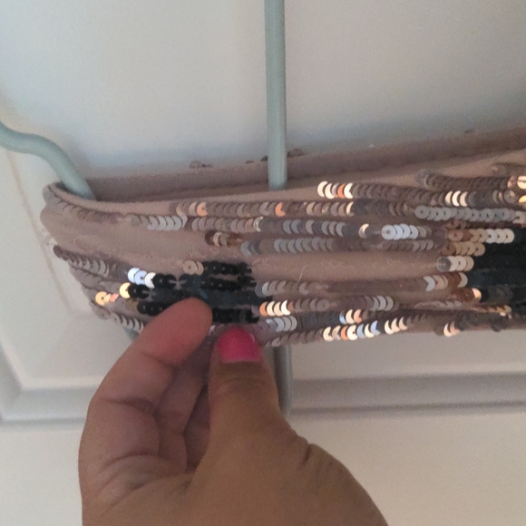 BRAND NEW WITH TAGS Adrianna Papell Beaded Mesh Dress - Picture 10 of 12